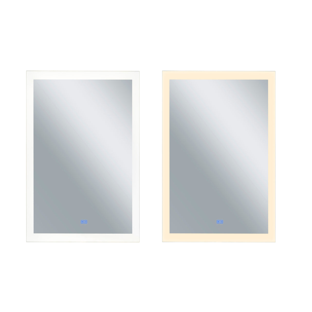 Abigail Rectangular 30x49in Matte White Integrated LED Mirror