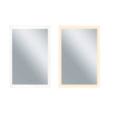 Abigail Rectangular 30x49in Matte White Integrated LED Mirror