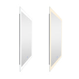 Abigail Rectangular 32x40in Matte White Integrated LED Mirror