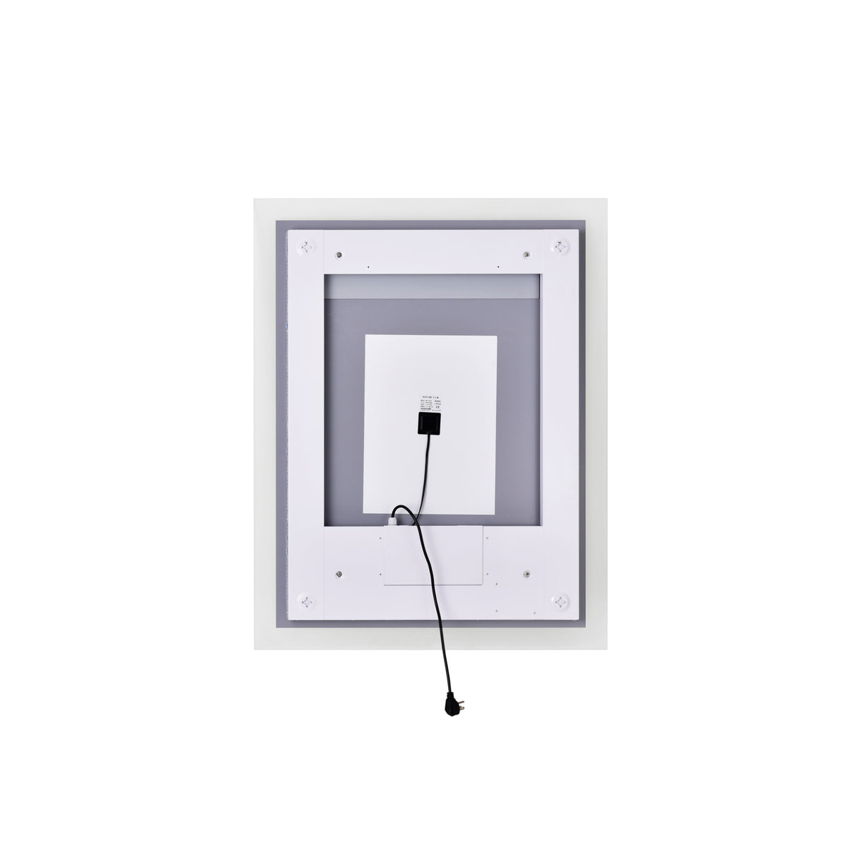 Abigail Rectangular 32x40in Matte White Integrated LED Mirror