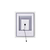 Abigail Rectangular 32x40in Matte White Integrated LED Mirror