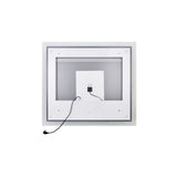 Abigail Rectangular 40x36in Matte White Integrated LED Mirror