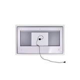 Abigail Rectangular 58x36in Matte White Integrated LED Mirror