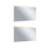 Abigail Rectangular 70x36in Matte White Integrated LED Mirror