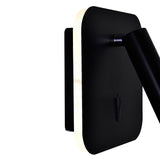 Private I Integrated LED Adjustable Square Matte Black Wall Sconce