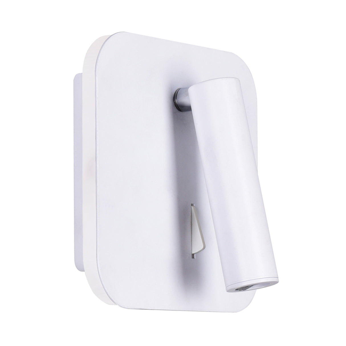 Private I Integrated LED Adjustable Square Matte White Wall Sconce