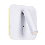 Private I Integrated LED Adjustable Square Matte White Wall Sconce
