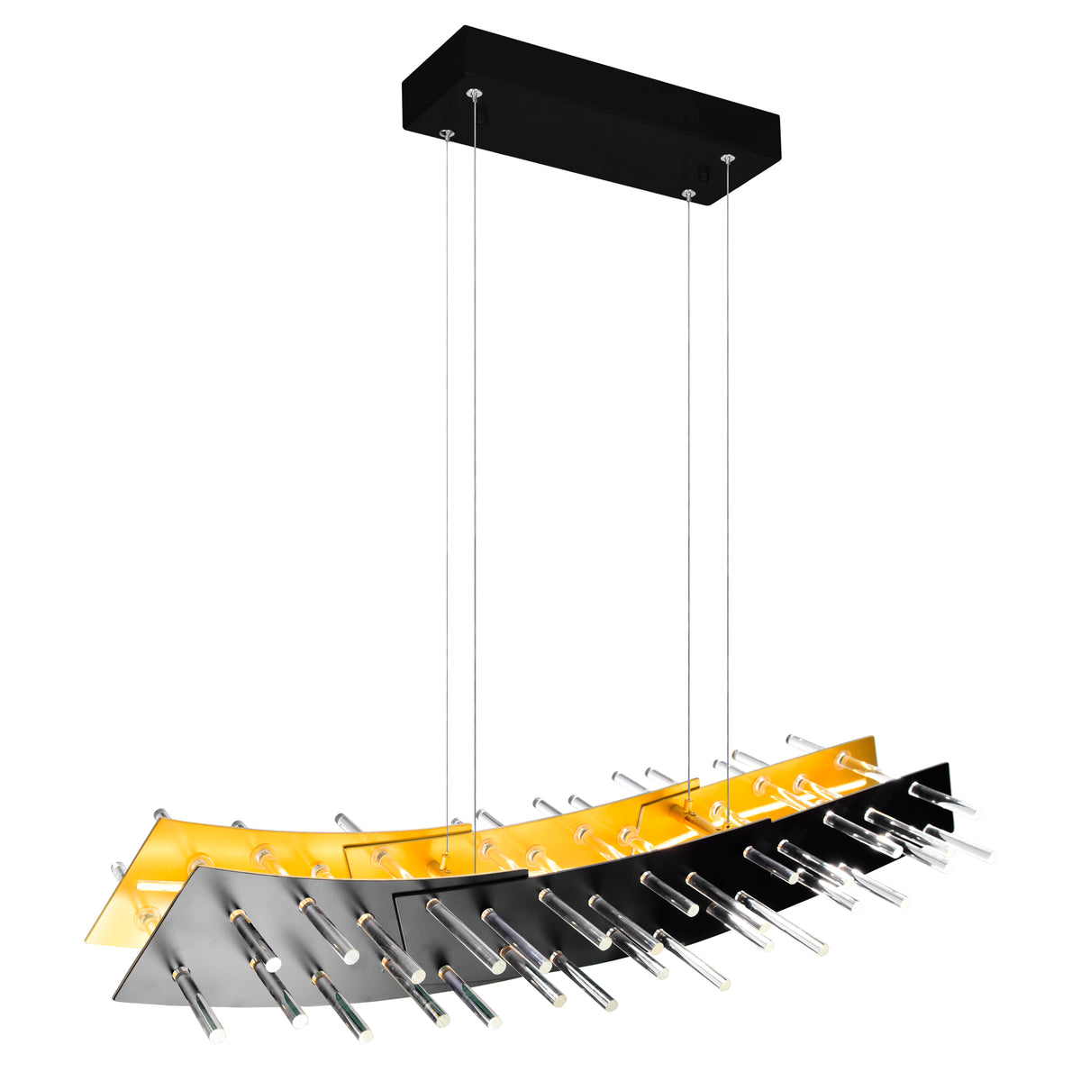 Gondola LED Chandelier With Black Finish
