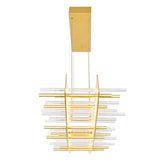 Gondola LED Chandelier With Satin Gold Finish