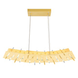 Gondola LED Chandelier With Satin Gold Finish