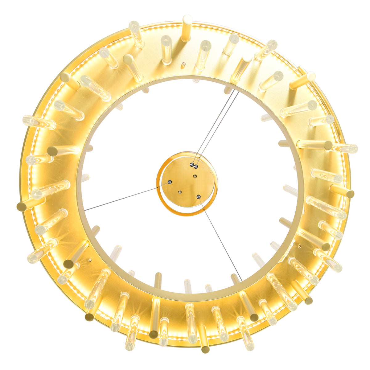 Millipede Integrated LED 20in Satin Gold Chandelier
