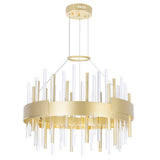 Millipede Integrated LED 20in Satin Gold Chandelier