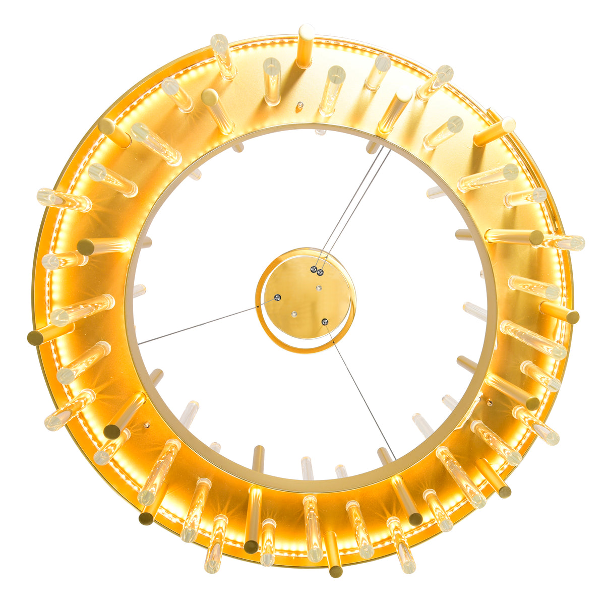 Millipede Integrated LED 26in Satin Gold Chandelier