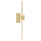 Guadiana Integrated LED 5in Satin Gold Wall Light with Handcrafted Glass