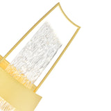 Guadiana Integrated LED 5in Satin Gold Wall Light with Handcrafted Glass