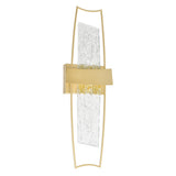 Guadiana Integrated LED 8in Satin Gold Wall Light with Handcrafted Glass
