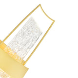 Guadiana Integrated LED 8in Satin Gold Wall Light with Handcrafted Glass