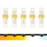 Guadiana Integrated LED 8in Satin Gold Wall Light with Handcrafted Glass