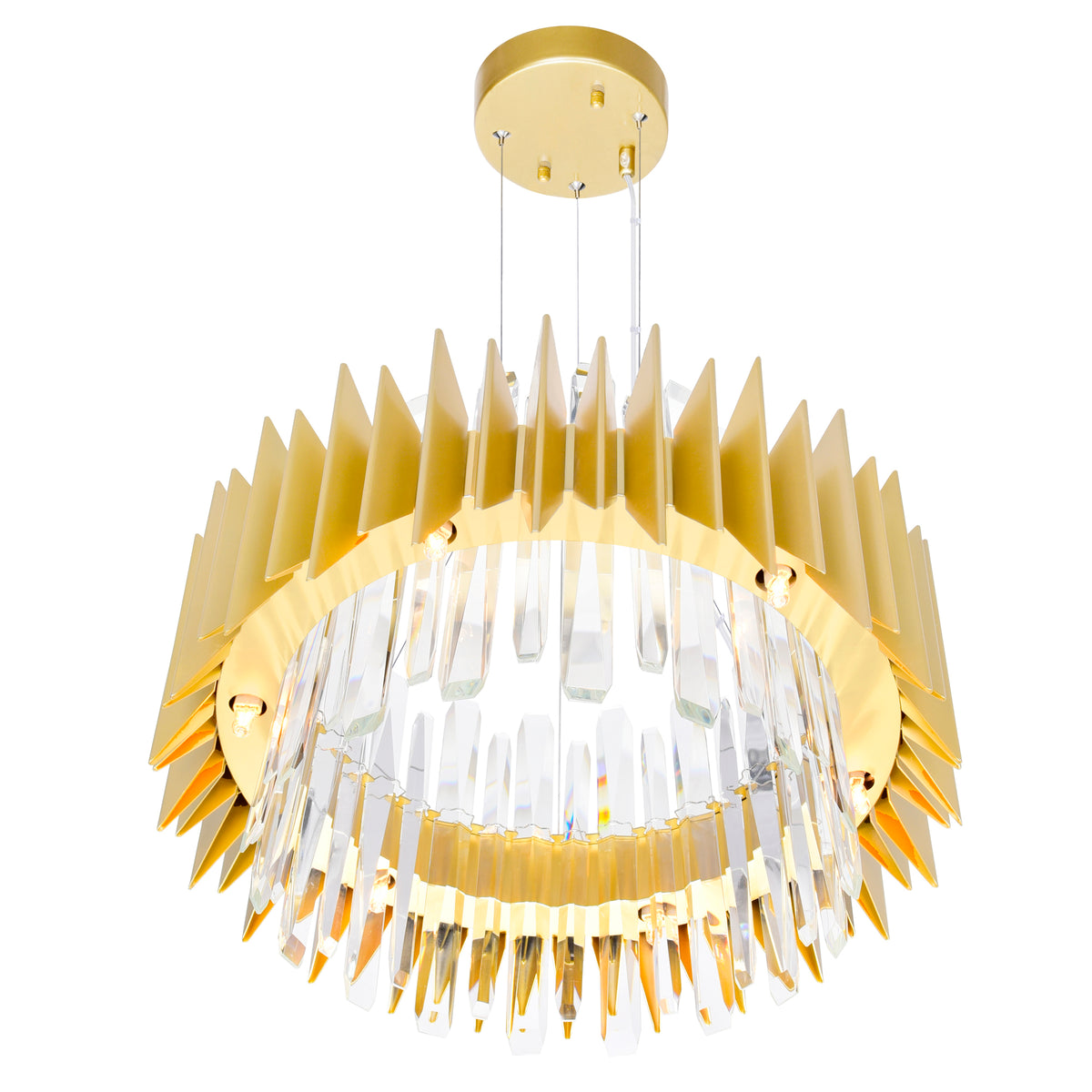 Cityscape 12 Light 20in Satin Gold Chandelier