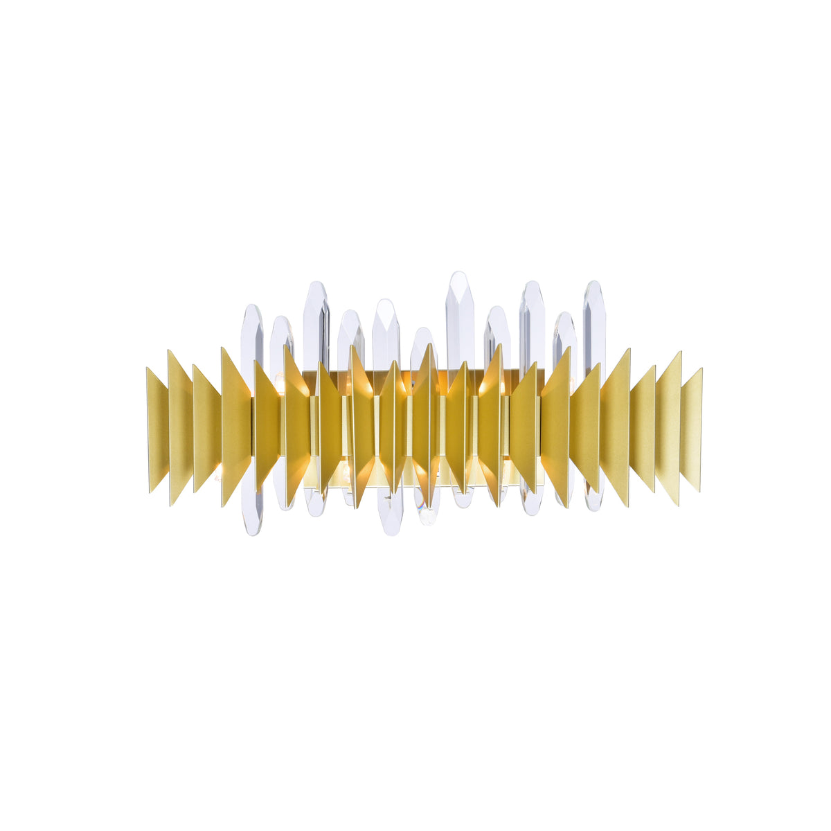Cityscape 7 Light 24in Satin Gold Vanity Light