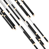 Flute Integrated LED 24in Black Chandelier