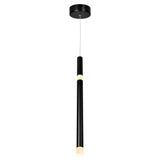 Flute Integrated LED 5in Black Mini Pendant