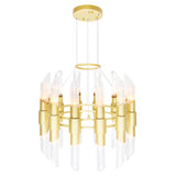 Croissant 24 Light Chandelier With Satin Gold Finish