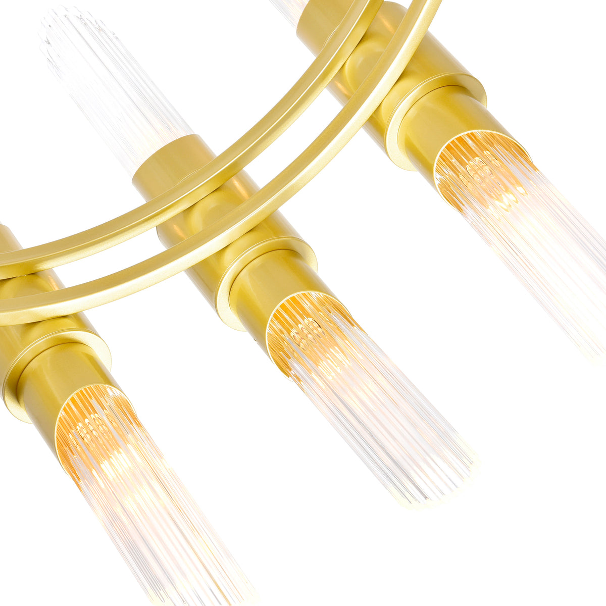 Croissant 24 Light Chandelier With Satin Gold Finish