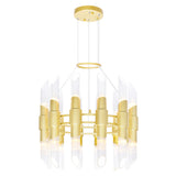 Croissant 24 Light Chandelier With Satin Gold Finish