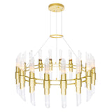 Croissant 36 Light Chandelier With Satin Gold Finish