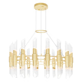 Croissant 36 Light Chandelier With Satin Gold Finish