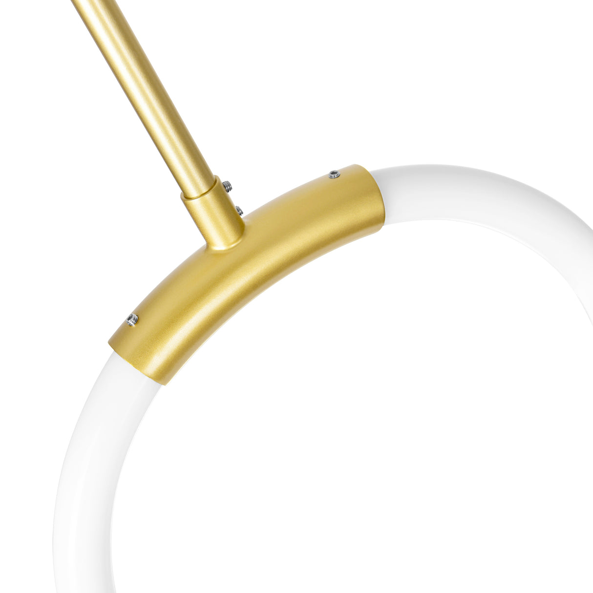 Hoops Integrated LED 10in Satin Gold Mini Pendant