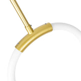 Hoops Integrated LED 10in Satin Gold Mini Pendant
