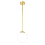 Hoops Integrated LED 10in Satin Gold Mini Pendant