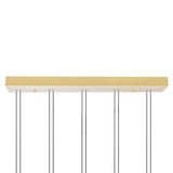 Hoops Integrated LED 23in 5 Ring Satin Gold Chandelier