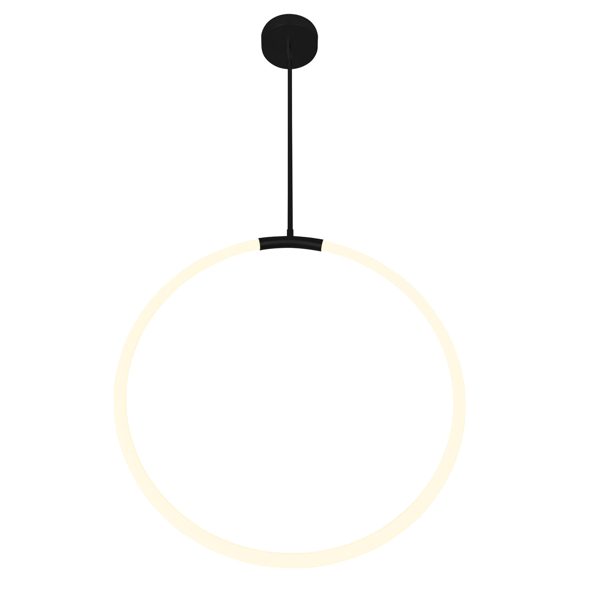Hoops Integrated LED 24in Black Chandelier