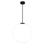 Hoops Integrated LED 24in Black Chandelier