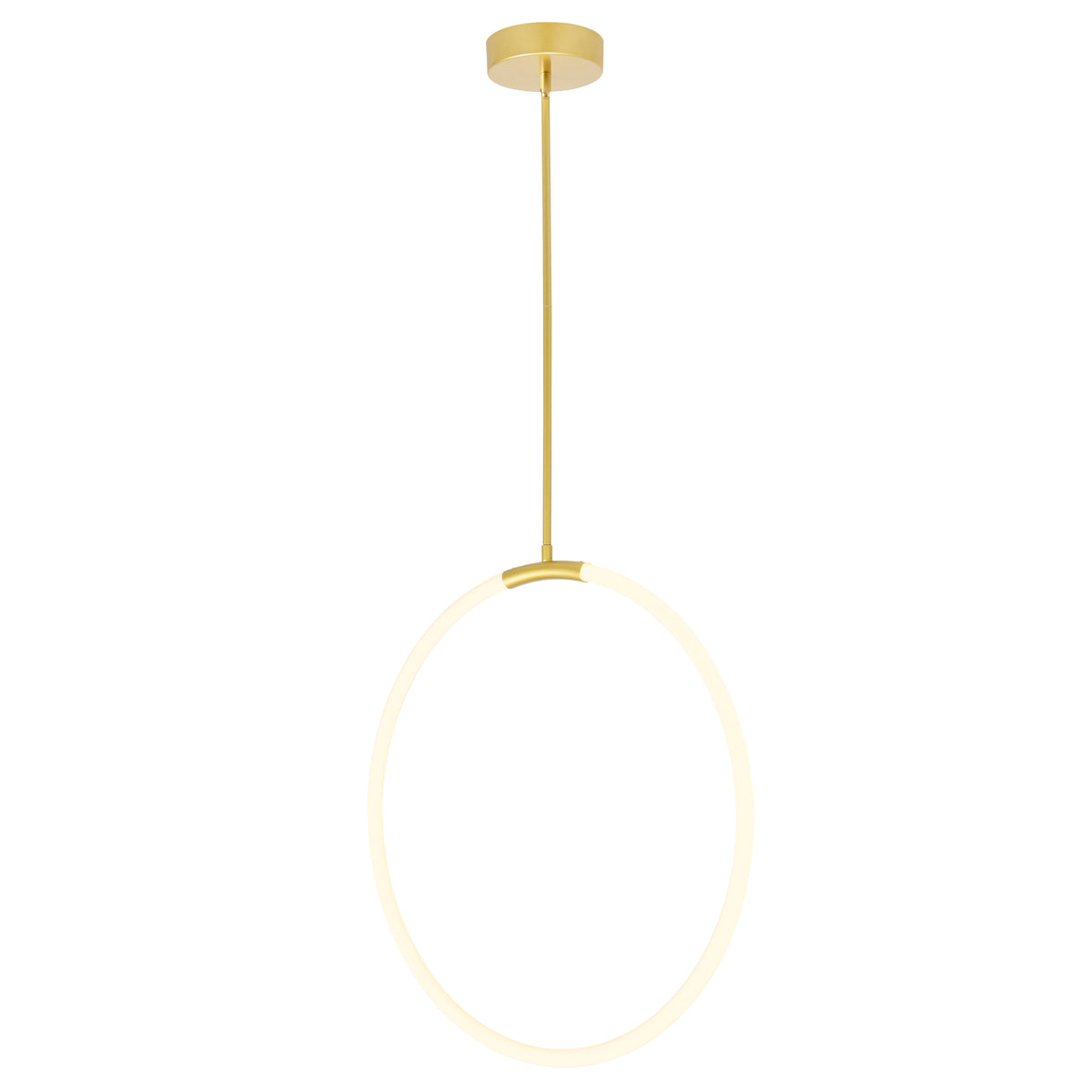 Hoops Integrated LED 24in Satin Gold Chandelier