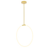 Hoops Integrated LED 24in Satin Gold Chandelier
