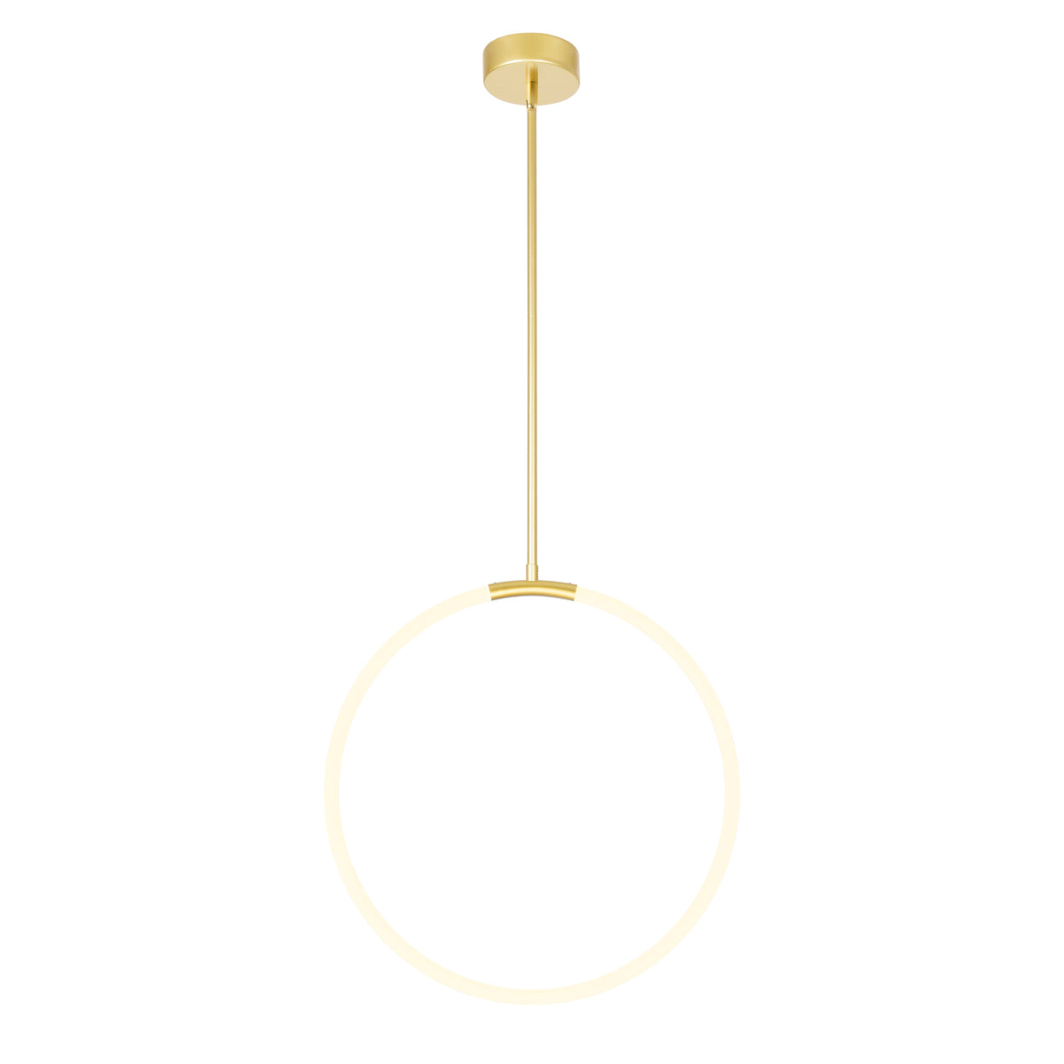 Hoops Integrated LED 24in Satin Gold Chandelier