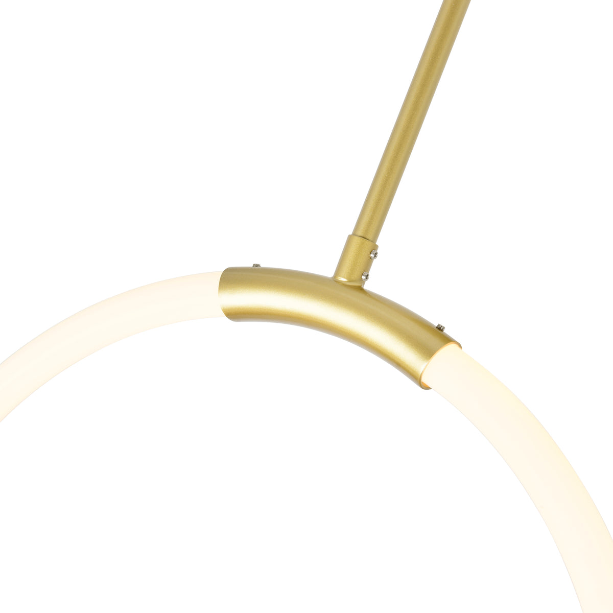 Hoops Integrated LED Geometric Satin Gold Chandelier
