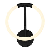 Hoops Integrated LED 10in Black Wall Sconce