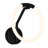Hoops Integrated LED 10in Black Wall Sconce