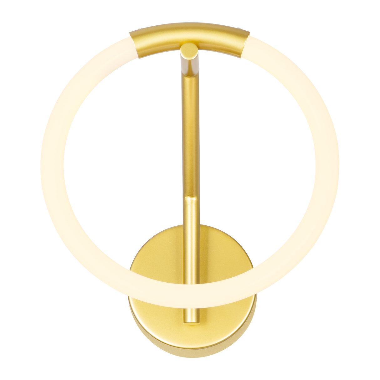Hoops Integrated LED 10in Satin Gold Wall Sconce
