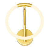 Hoops Integrated LED 10in Satin Gold Wall Sconce