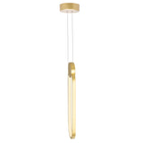 Pulley Integrated LED 4in Satin Gold Mini Pendant