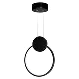 Pulley Integrated LED 8in Black Mini Pendant