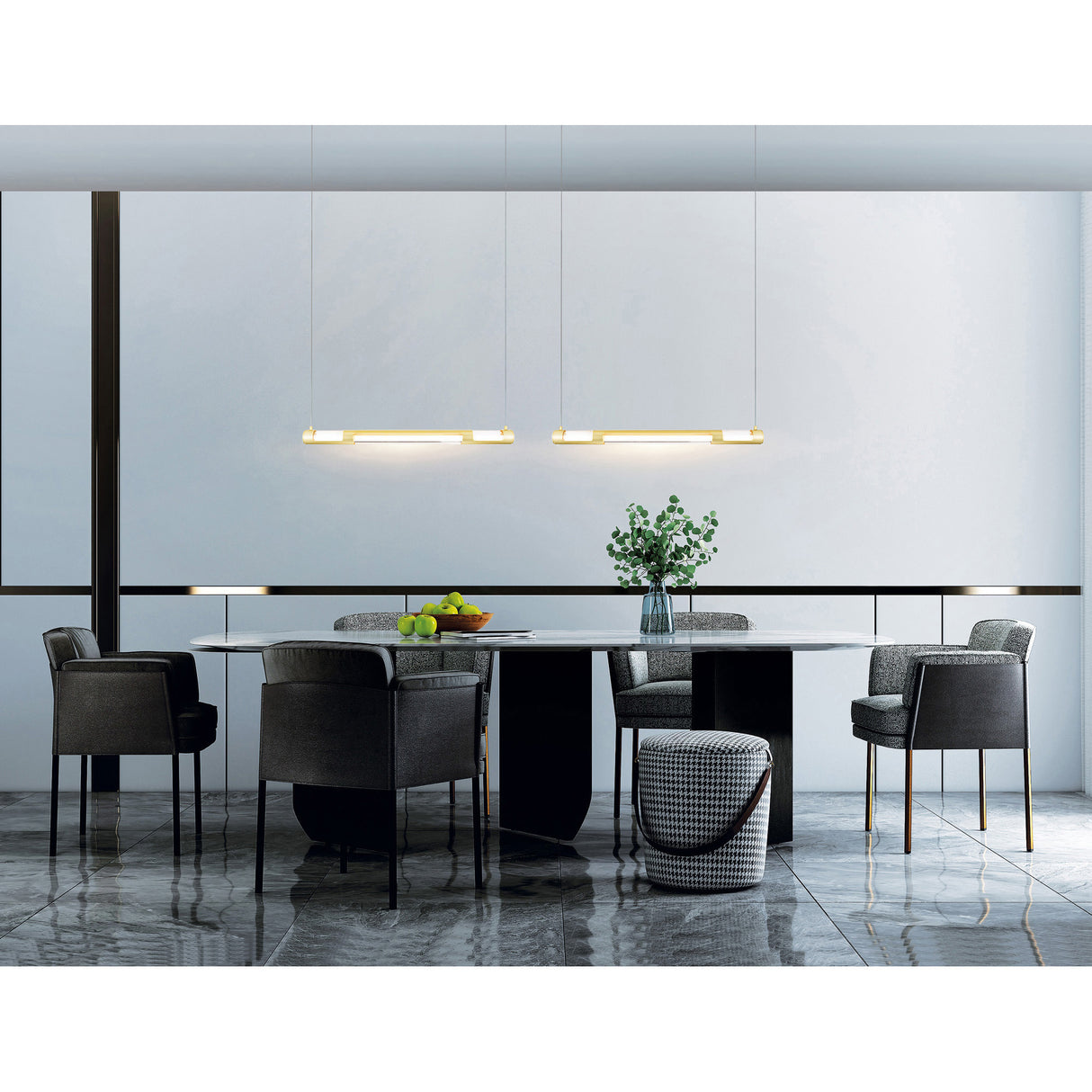 Neva Integrated LED 36in Satin Gold Chandelier