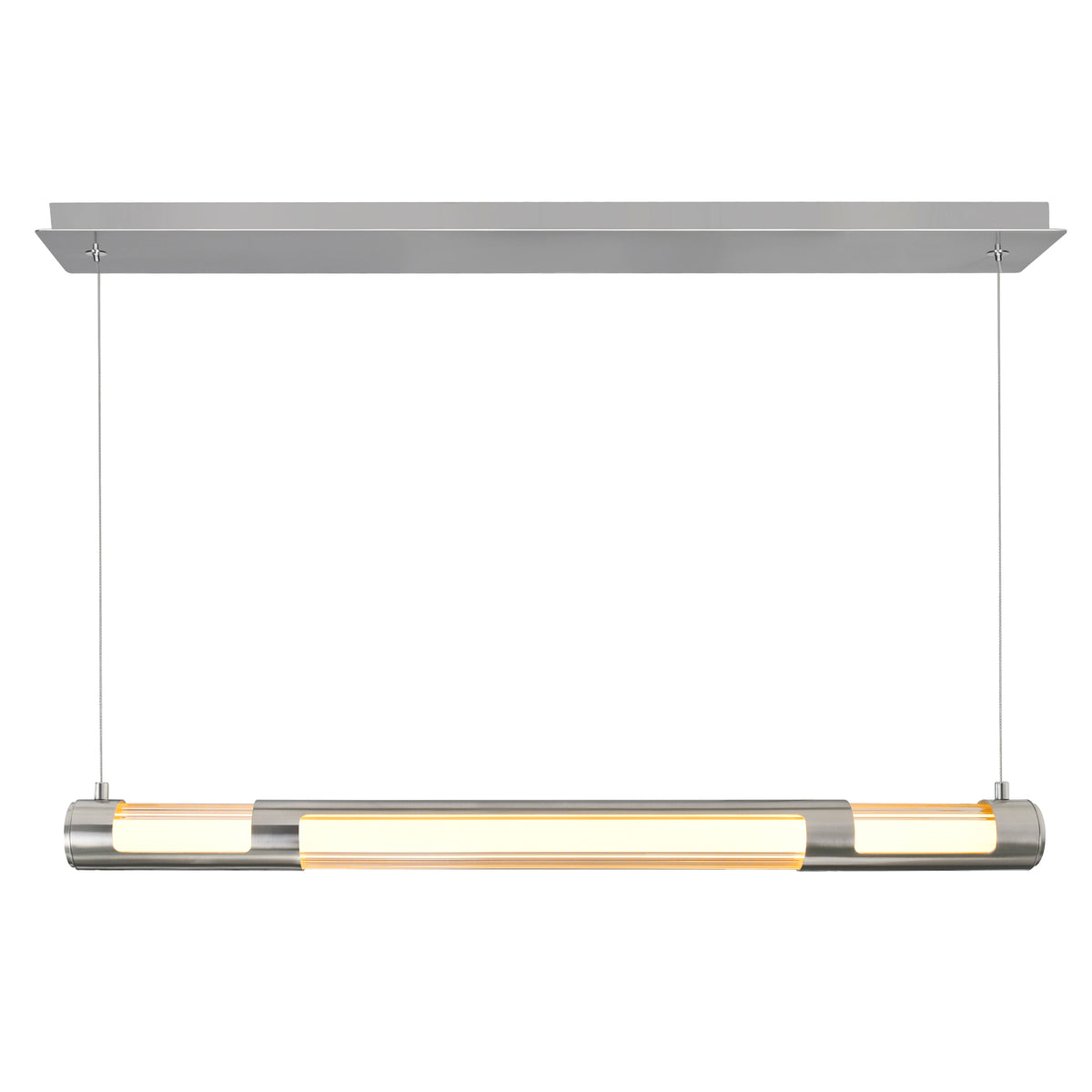Neva Integrated LED 36in Satin Nickel Chandelier