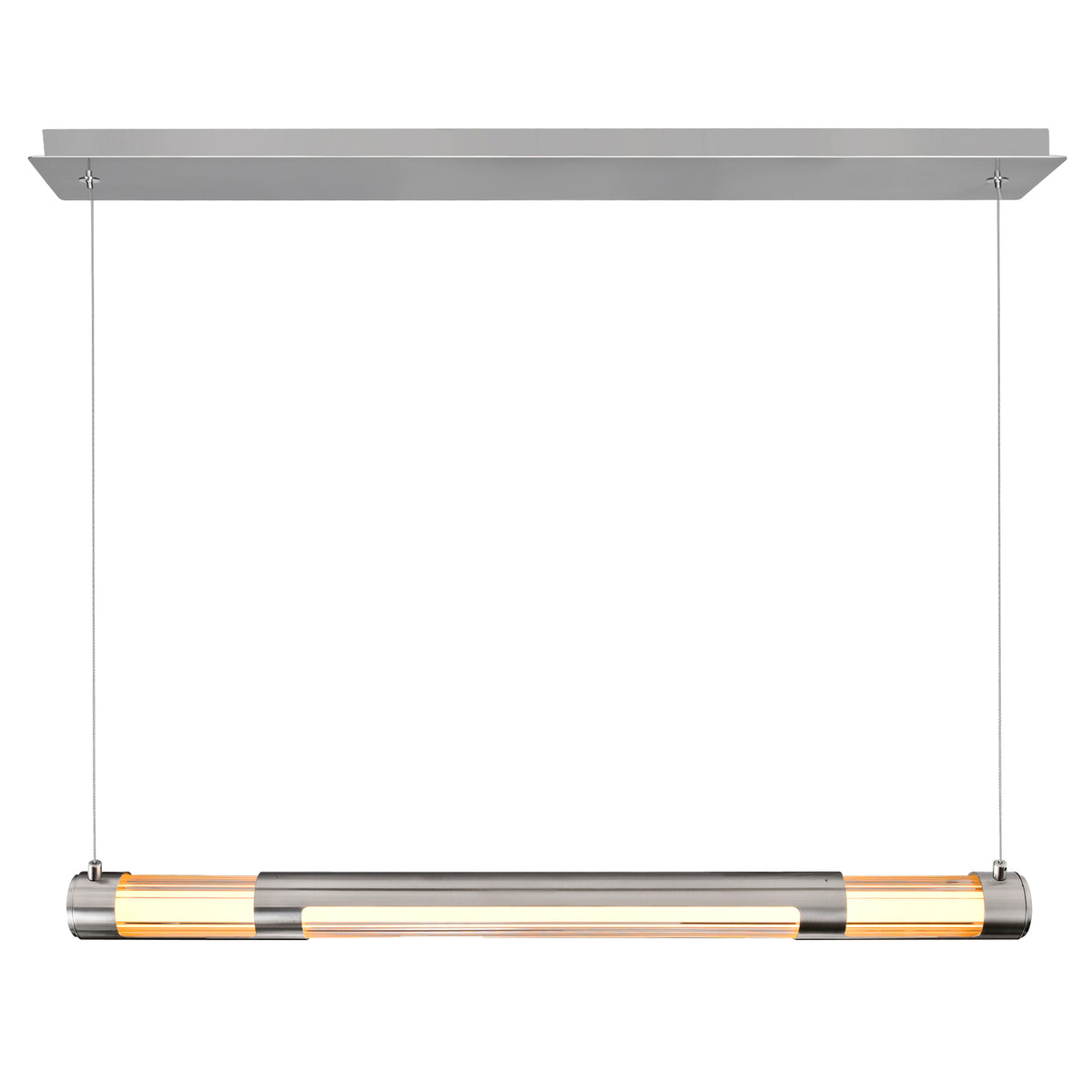 Neva Integrated LED 36in Satin Nickel Chandelier